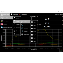 Настройки каналов в программном обеспечении Windows Excelog 6