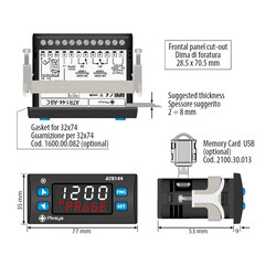 Промышленный ПИД-регулятор Pixsys ATR144, установка