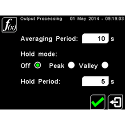 Экран настроек обработки вывода PyroMini