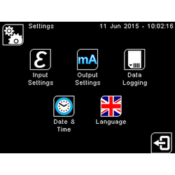 Экран настроек PyroMini